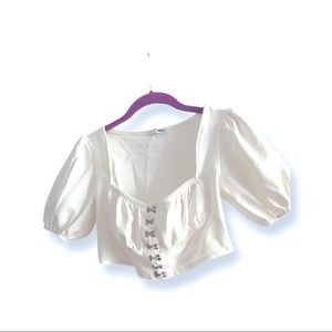 Bustier style cropped top